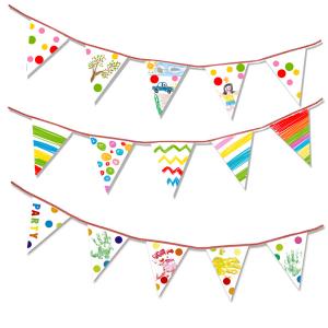 Guirlande de fanions à colorier