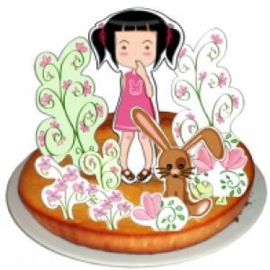 Décoration de gâteau jardin de fleurs : le jardin de mathilde