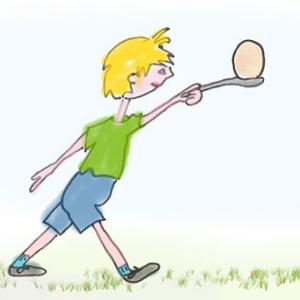 course à l'oeuf pour animer les fêtes d'enfants