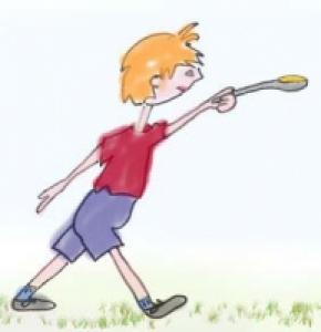 Jeu traditionnel de la course &agrave; la cuill&egrave;re