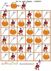 Des jeux de suite logique à imprimer : Halloween