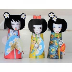 Kokeshi paper toy kokeshi