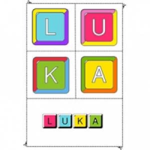 Coloriage prénom en lettres de scrable fille