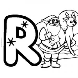 Coloriage de la lettre R 