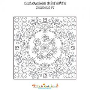 Coloriage d'un mandala carreau de céramique
