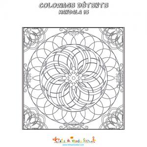 Mandala rosace, un coloriage détente