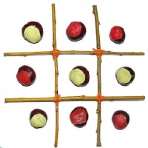 jeu morpion avec des marrons