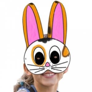 Masque de lapin à colorier