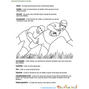 Dernière page du mini dictionnaire du rugby