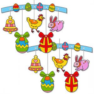 Mobile de Pâques à colorier