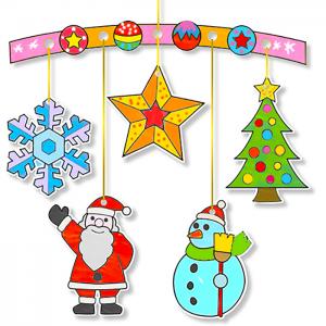 Mobiles de Noël à colorier