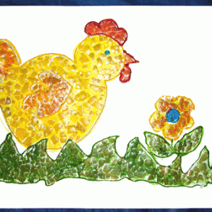Mosaïque oeuf poule