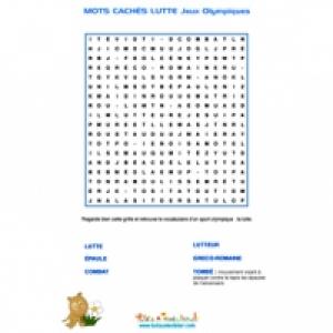 Lutte : Mots cachés, jeu sur la Lutte
