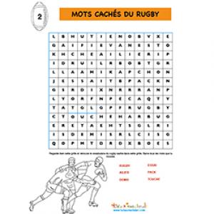 Grille de mots cachés du rugby N2