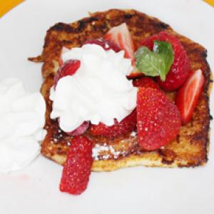 Pain perdu fraise chantilly
