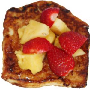 Pain perdu ananas fraise