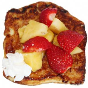 Pain perdu ananas fraise