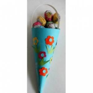 Cornet à oeufs de Pâques bleu