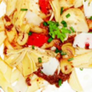 Pennes aux petits artichauts