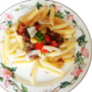 Pennes à la fondue de tapenade