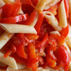 Penne poivron tomate