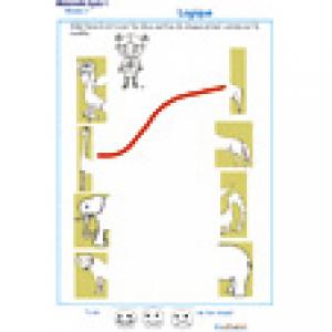 Jeu de logique : assembler deux parties d'une image 