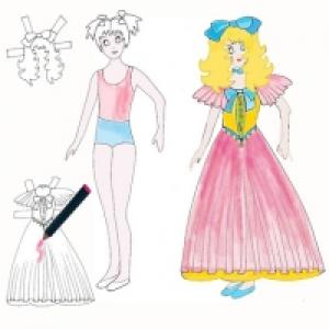 Fabriquer une poupée fille en papier