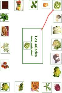 Faire une activité pour différencier les salade des autres aliments