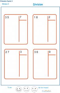 divisions sans reste basées sur les tables de multiplication exercice 3