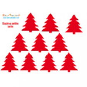 10 sapins rouges à imprimer