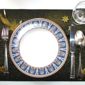 Fabriquer un set de table Noir et or