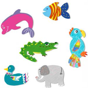 Silhouettes géantes d'animaux à décorer