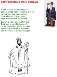 Saint Nicolas a trois clériaux