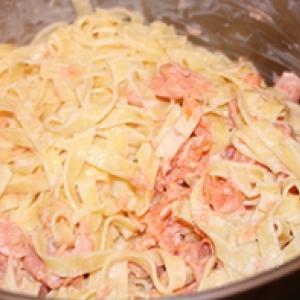 Tagliatelles au saumon fumé