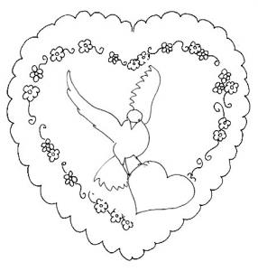 coloriage coeur saint valentin