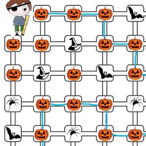 Labyrinthe citrouilles d'Halloween