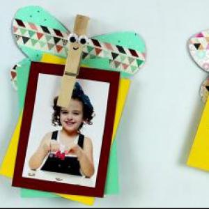 tuto pour bricoler avec les enfants un magnet papillon avec pince à linge