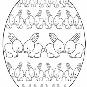 Lapin De Paques Dessin Coloriage Lapin De Paques Avec Tete A Modeler