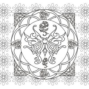 Mandala gros papillon