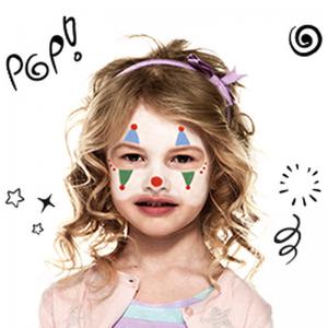 Maquillage du fou du roi avec Snazaroo