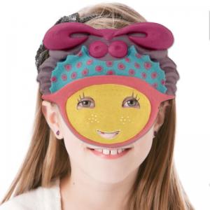 Masque de fillette à colorier