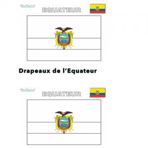 Mini drapeau de l’Equateur à imprimer