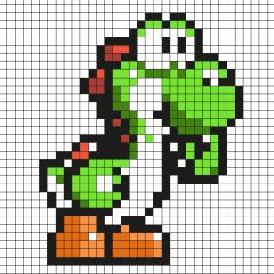 Mario Modele Dessin Pixel Facile