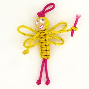 Porte-clefs fée en paracorde