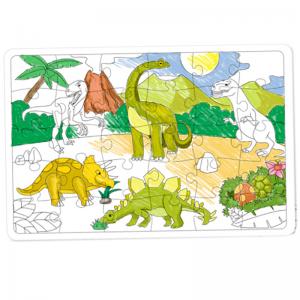 Puzzle à colorier DINOSAURES