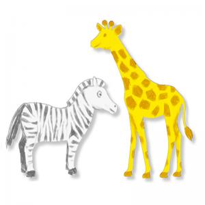 Silhouettes d'animaux d’Afrique à colorier