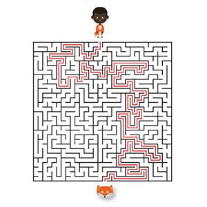 Un jeu de labyrinthe à imprimer sur le thème du carnaval copie