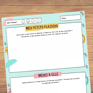 Téléchargez gratuitement notre journal de gratitude pour enfant ! Un outil pour avoir confiance en soi et booster sa jauge de bonheur.