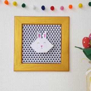 TUTO pour apprendre à réaliser un tableau lapin en origami