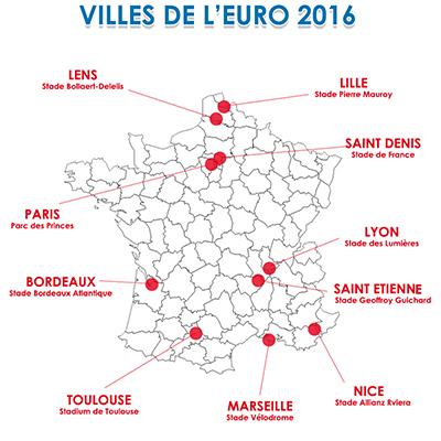 10 villes, 10 stades de l’EURO 2016
